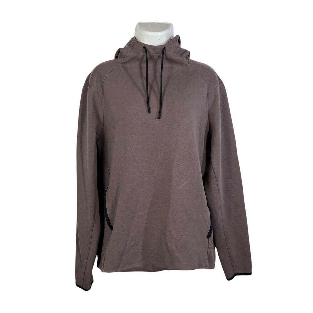 Old Navy Active Dynamic Fleece Hoodie Mens Medium Brown Pullover Training